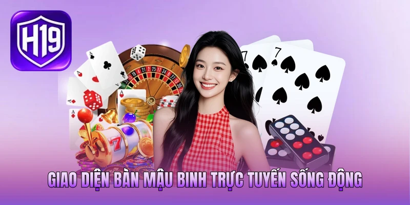 Giao diện bàn mậu binh trực tuyến sống động